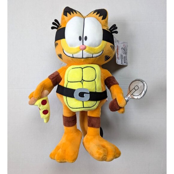 Garfield x TMNT Plush 13" Kidrobot NWT Teenage Mutant Ninja Turtles Garfello - Picture 1 of 6